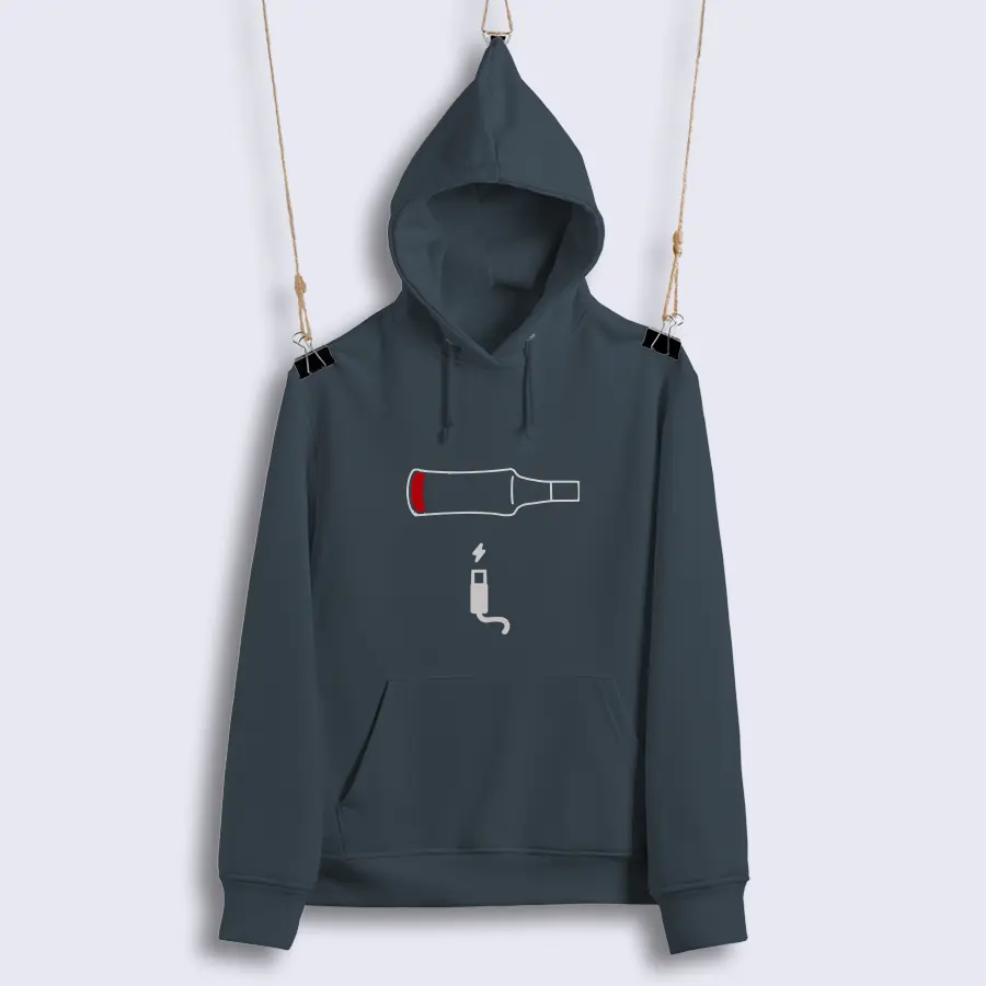 Unisex Kapüşonlu Sweat - Rakı Şarj