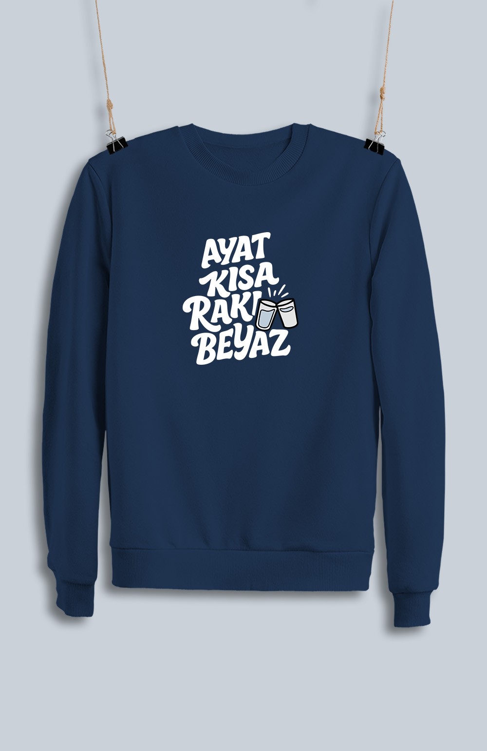 Ayat Kısa Rakı Beyaz (Sweatshirt)
