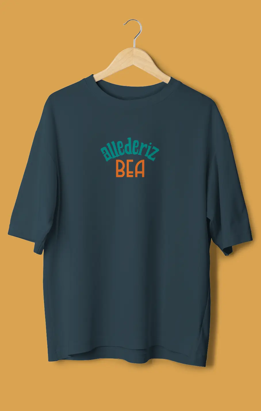 Unisex Oversize Tişört - Allederiz Bea