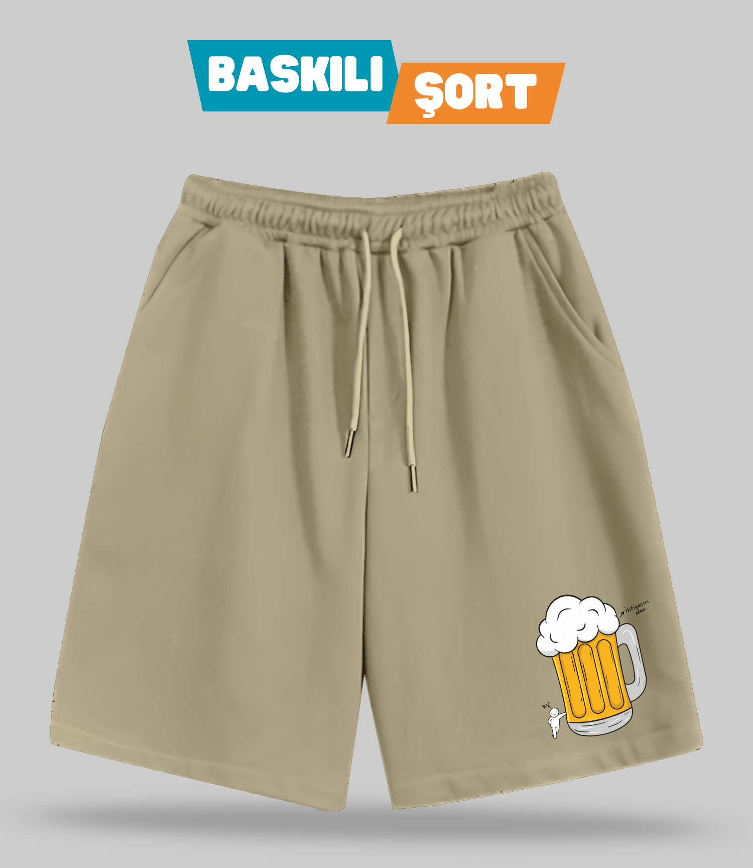 İhtiyacım Olan Bira (Baskılı Erkek Şort)