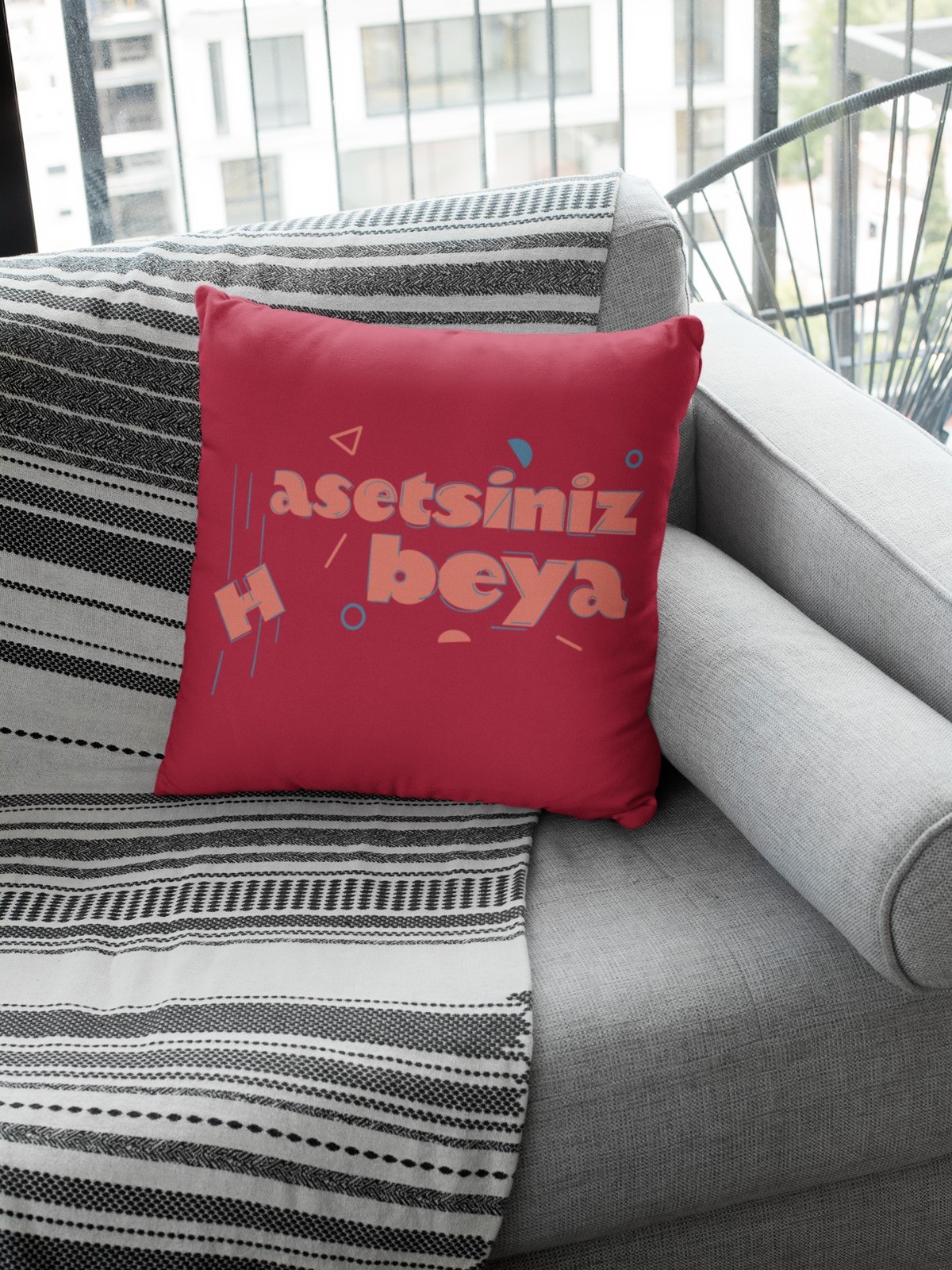 Asetsiniz Beya (Kare Yastık)