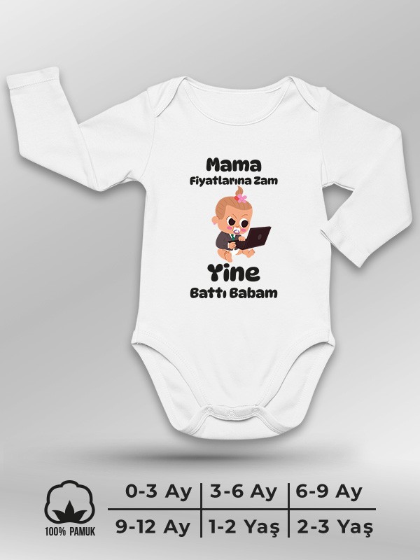  Mama Fiyatlarına Zam Yine Battı Babam (Uzun Kollu Zıbın)