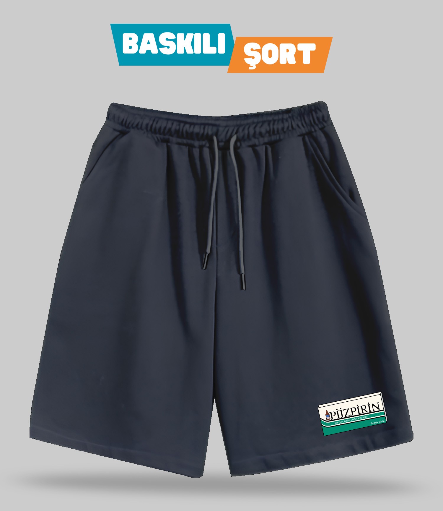 Piizpirin (Baskılı Erkek Şort)