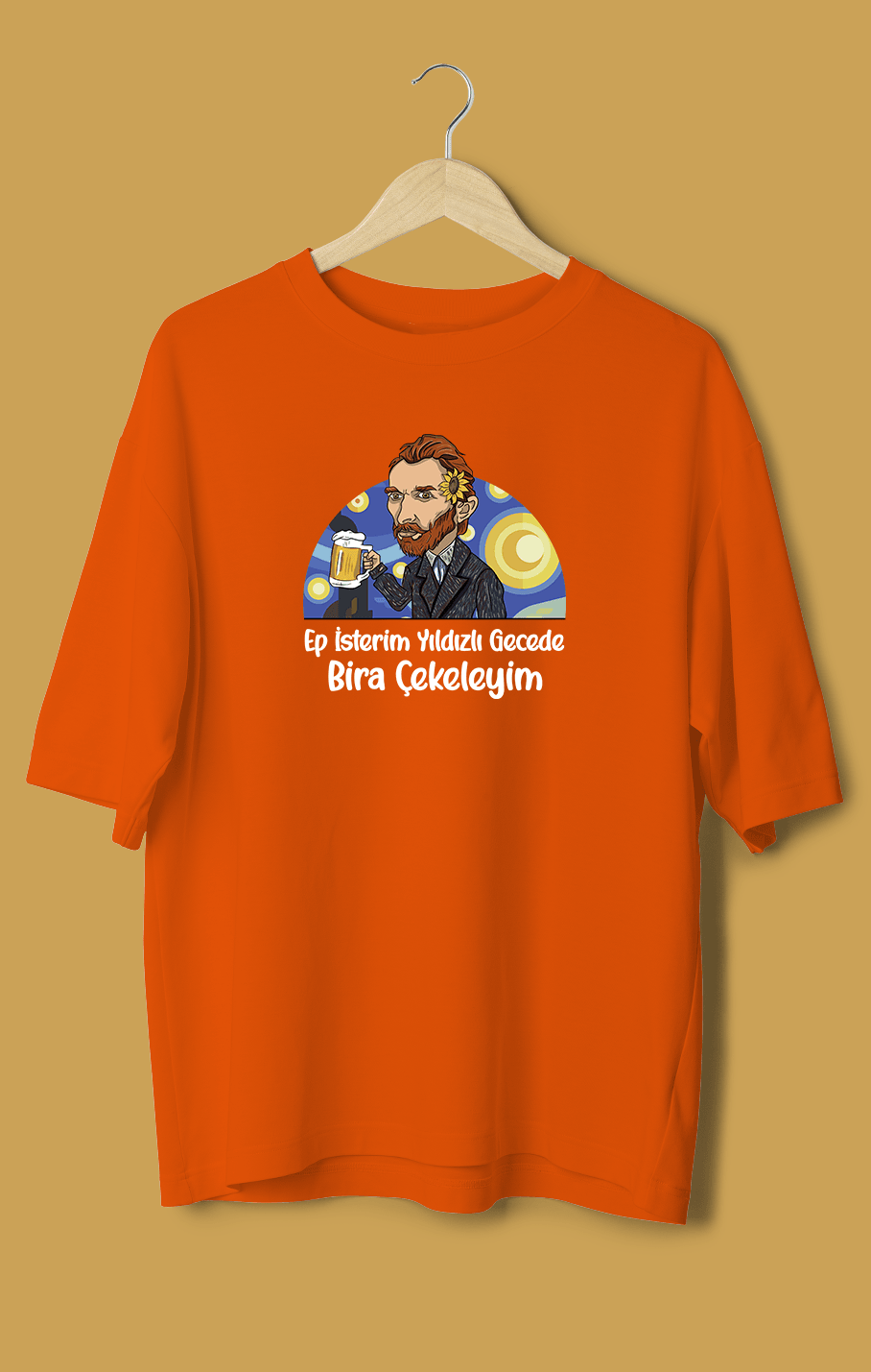 Van Gogh Yıldızlı Gece (Orijinal Oversize Tişört)