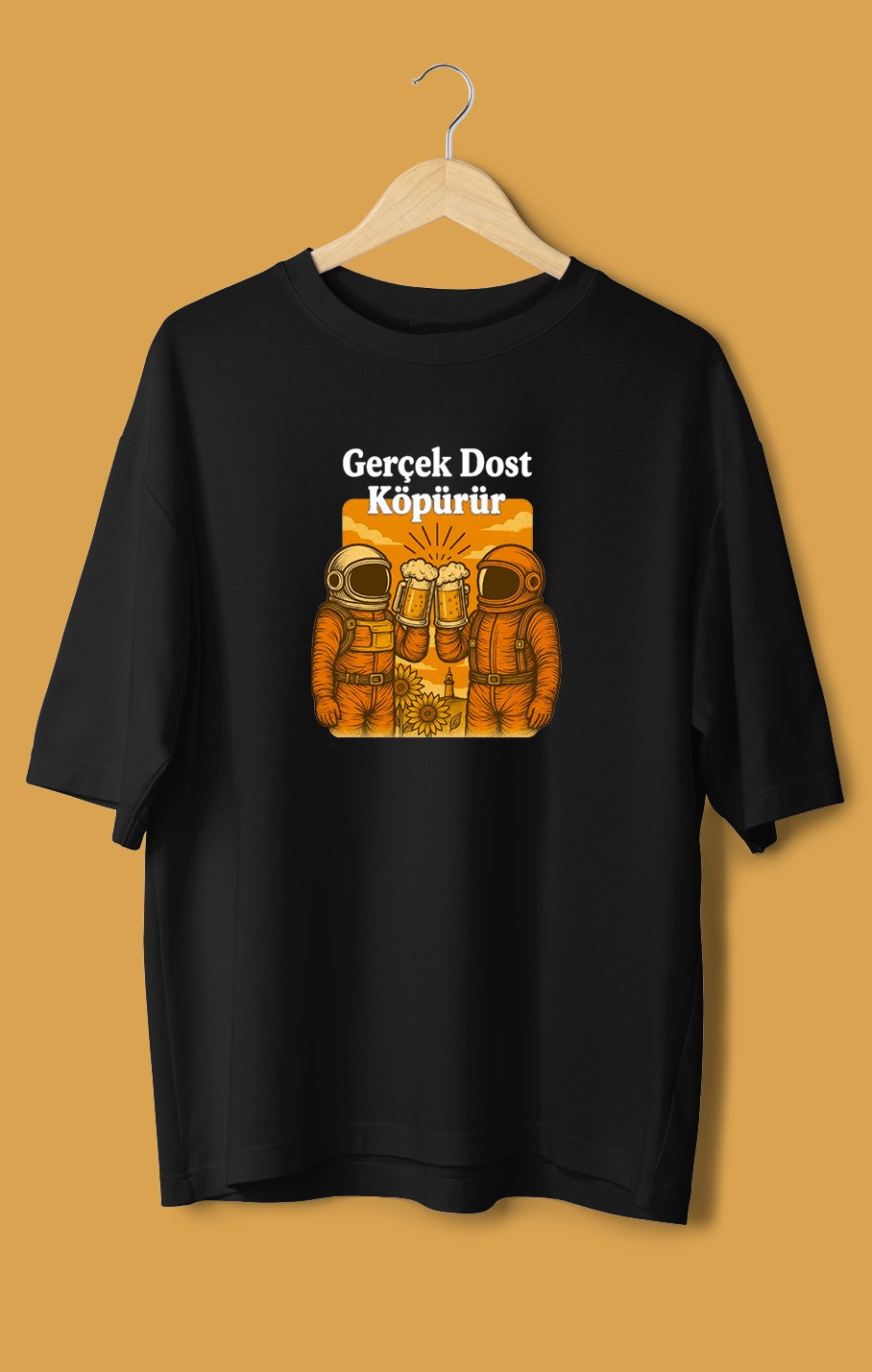 Gerçek Dost Köpürür (Orijinal Oversize Tişört)