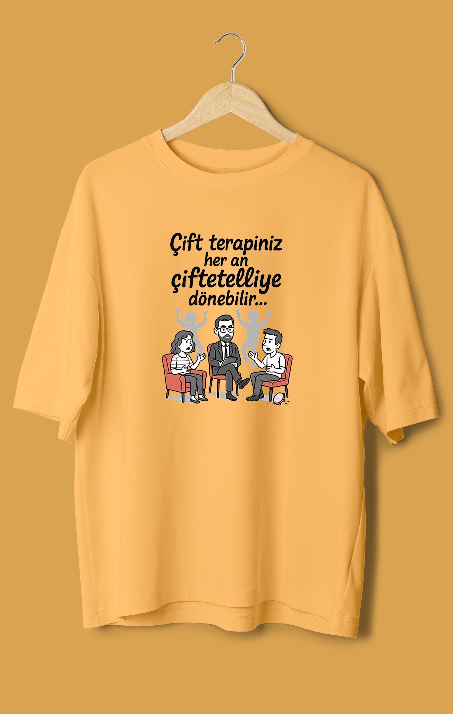 Çift Terapiniz Her An Çiftetelliye Dönebilir (Orijinal Oversize Tişört)