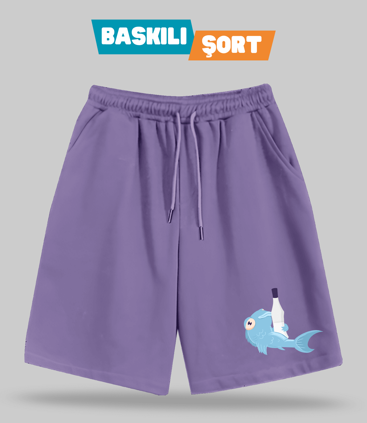 Rakı Balık 2 (Baskılı Erkek Şort)