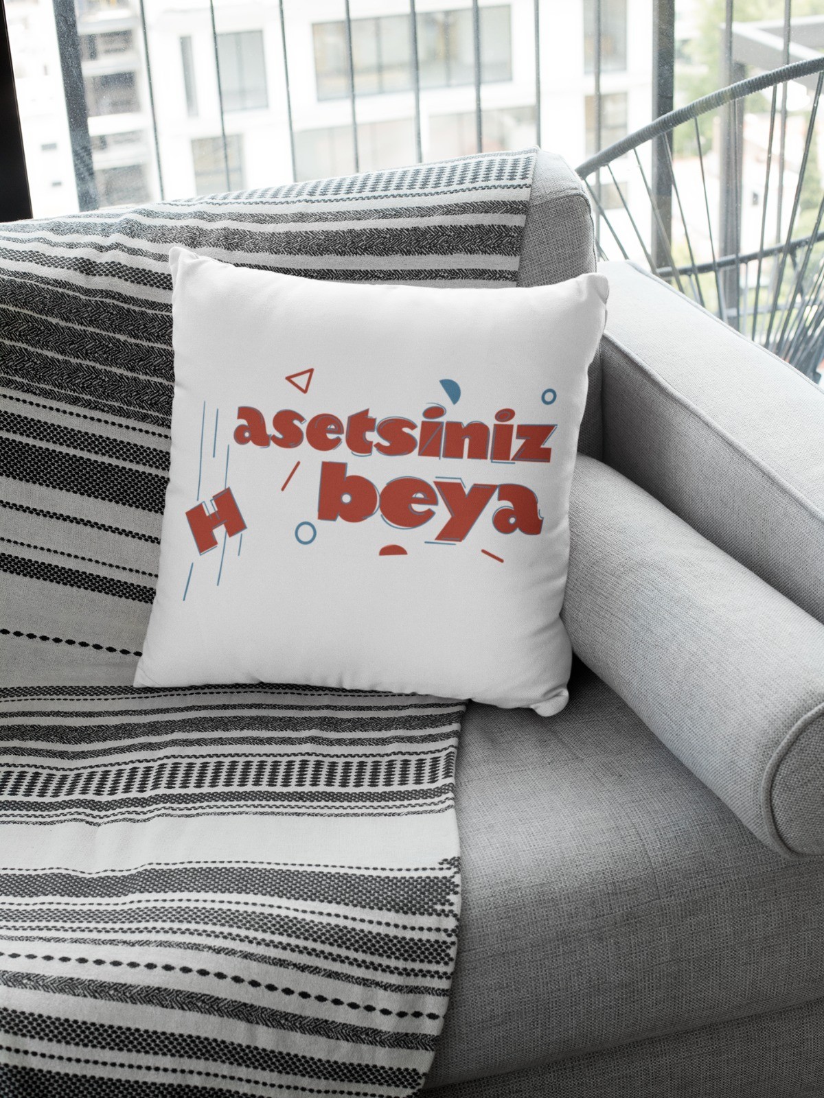 Asetsiniz Beya (Kare Yastık)