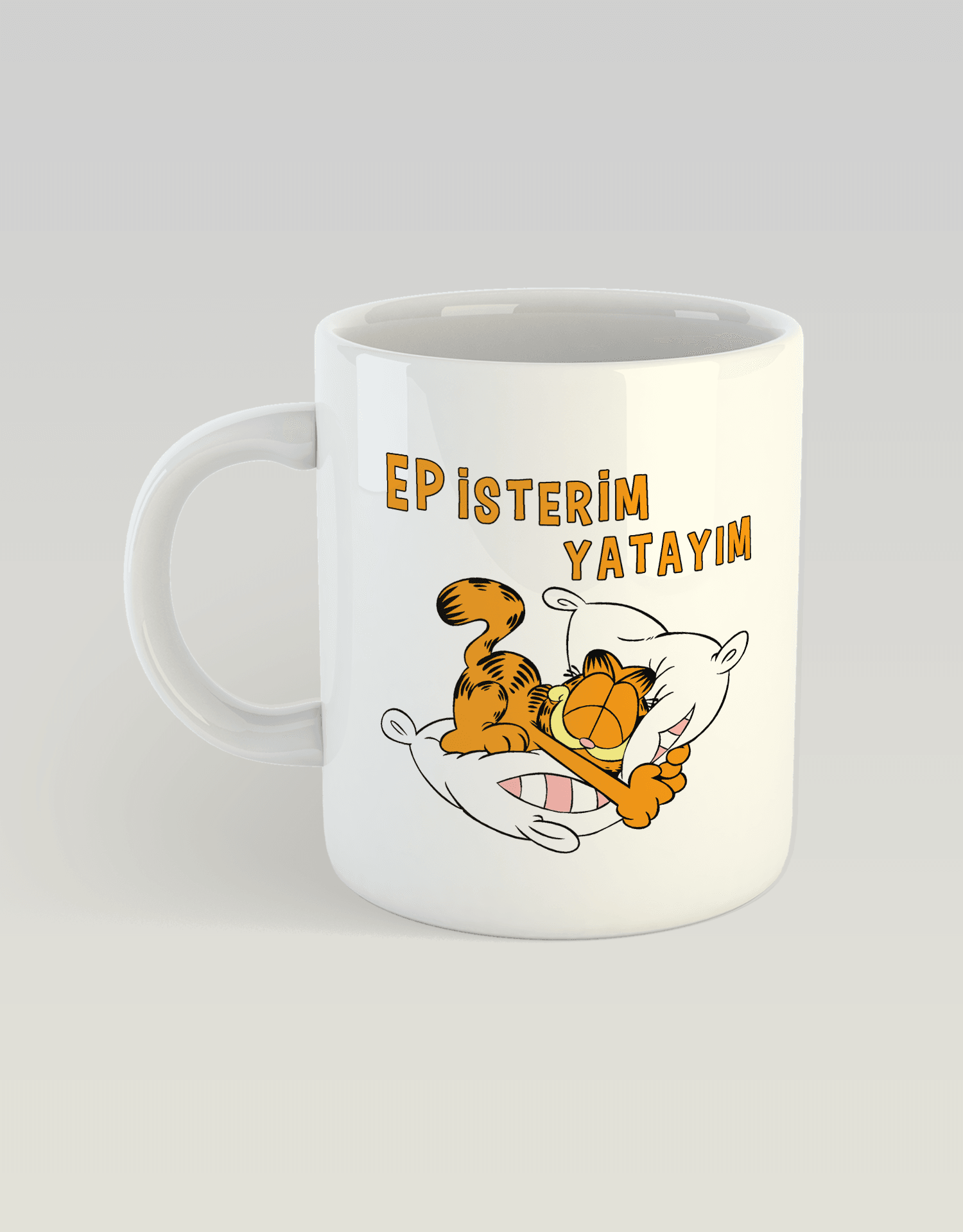 Ep isterim yatayım Garfield (Porselen Kupa)