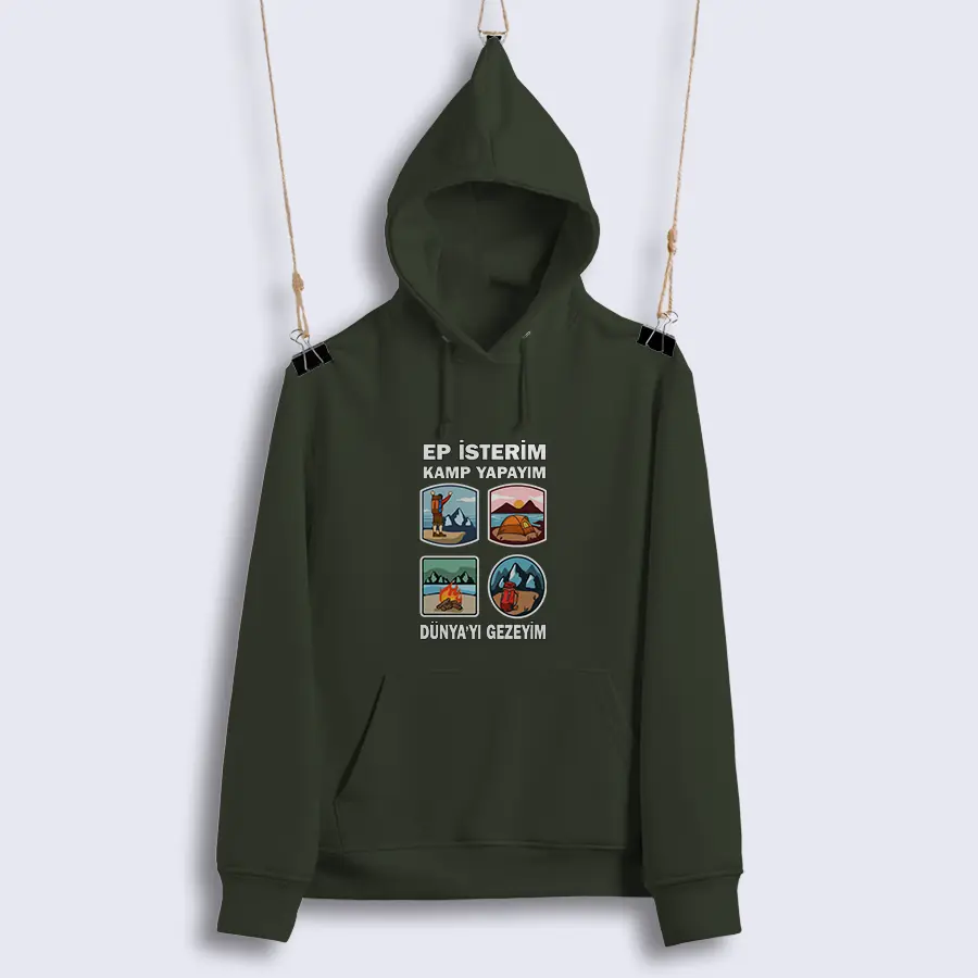 Unisex Sweat - Ep isterim kamp yapayım Dünya yı gezeyim