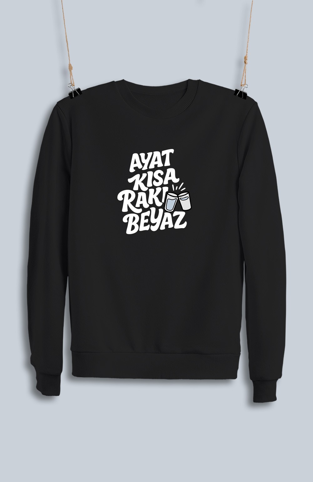 Ayat Kısa Rakı Beyaz (Sweatshirt)