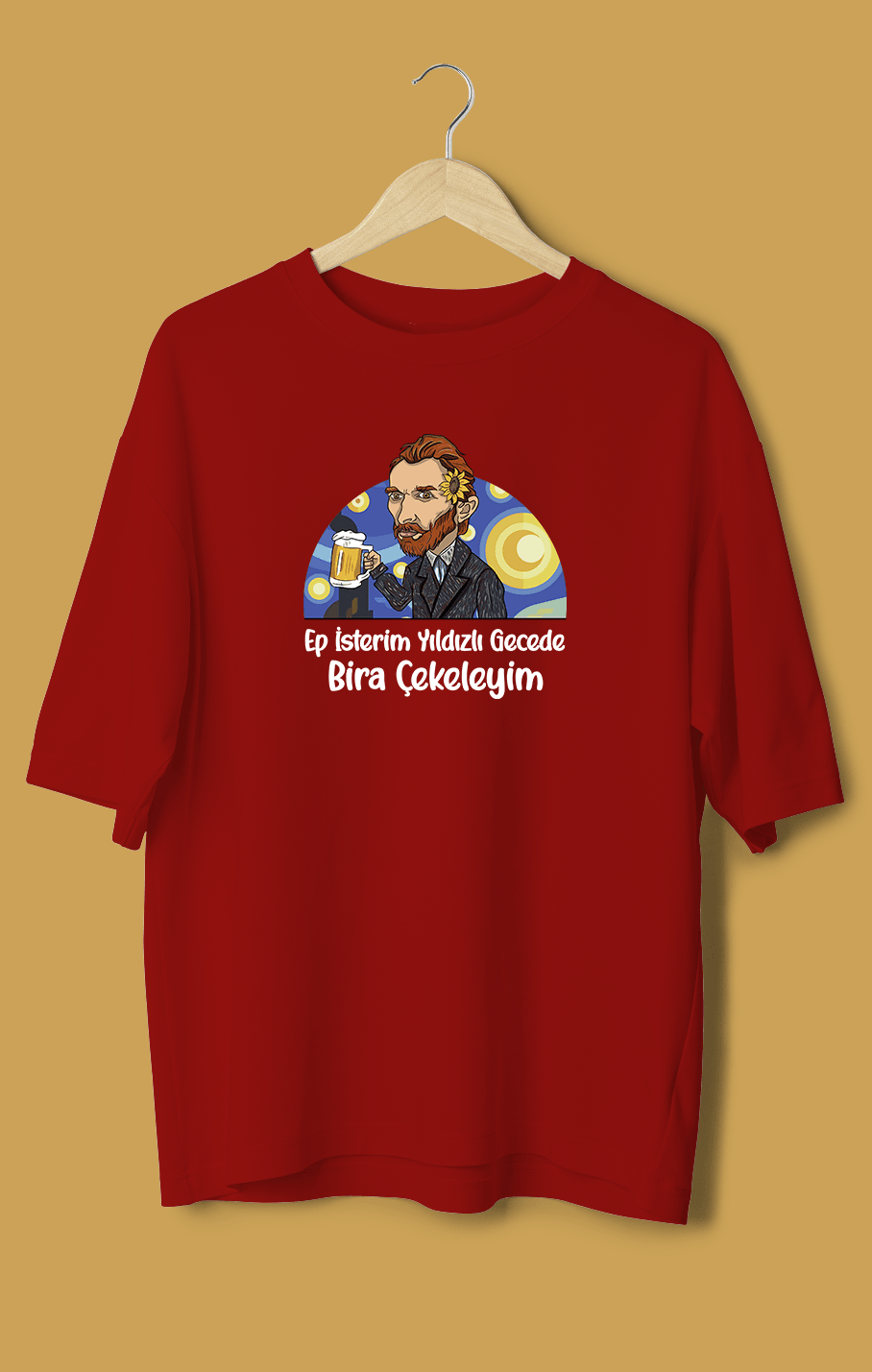 Van Gogh Yıldızlı Gece (Orijinal Oversize Tişört)