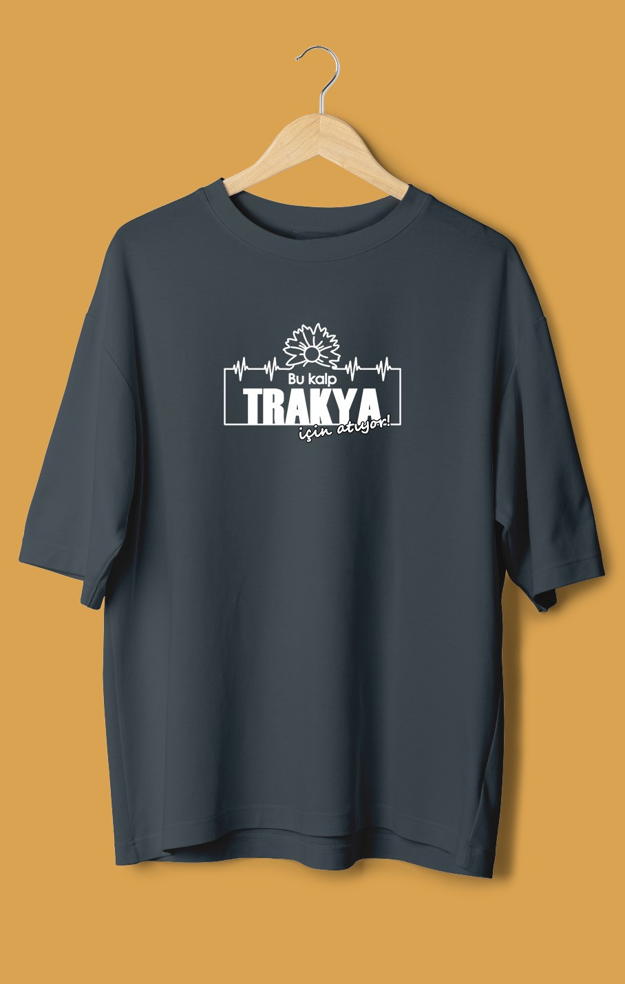 Bu Kalp Trakya İçin Atıyor (Orijinal Oversize Tişört)