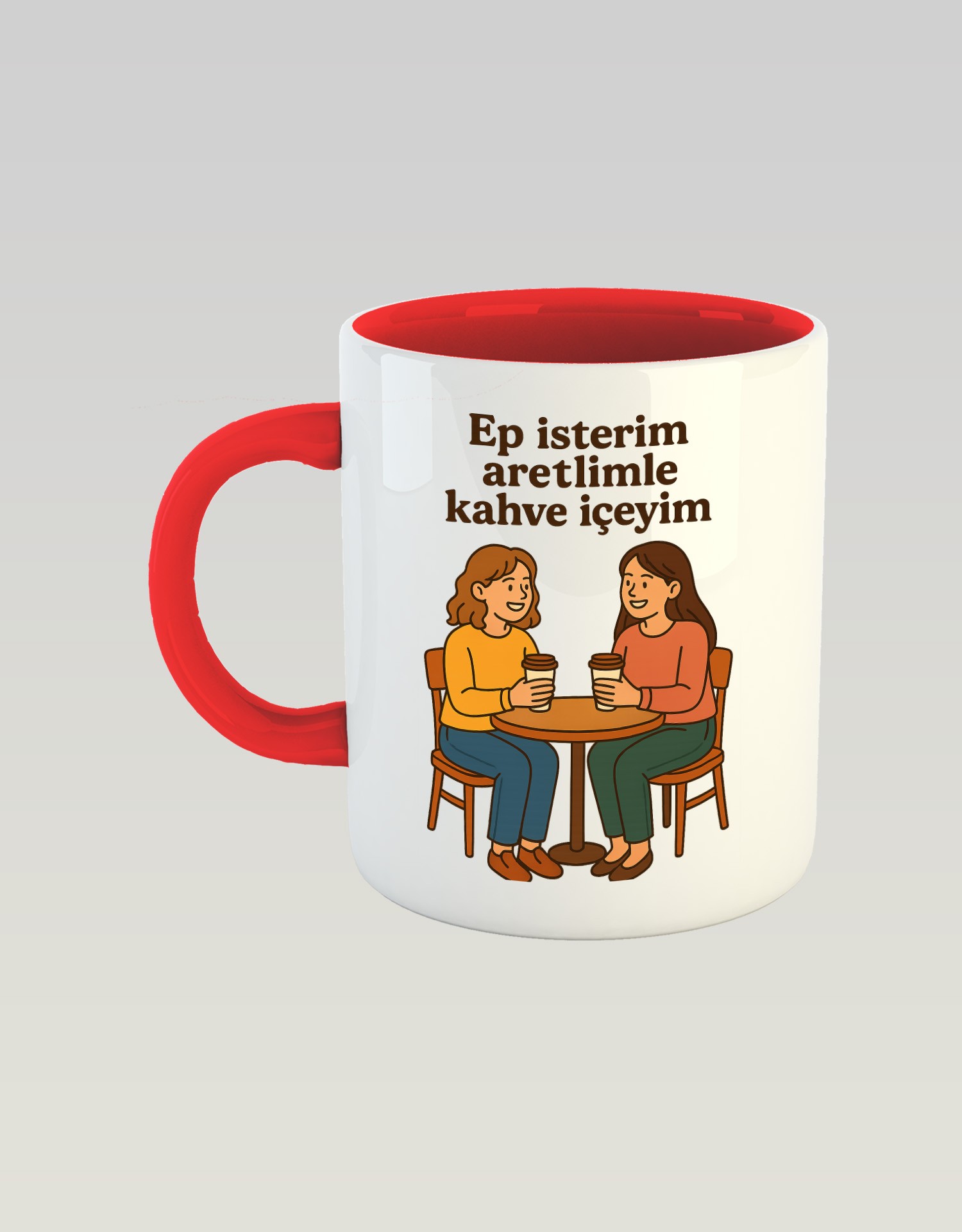 Ep İsterim Aretimle Kahve İçeyim (Porselen Kupa)