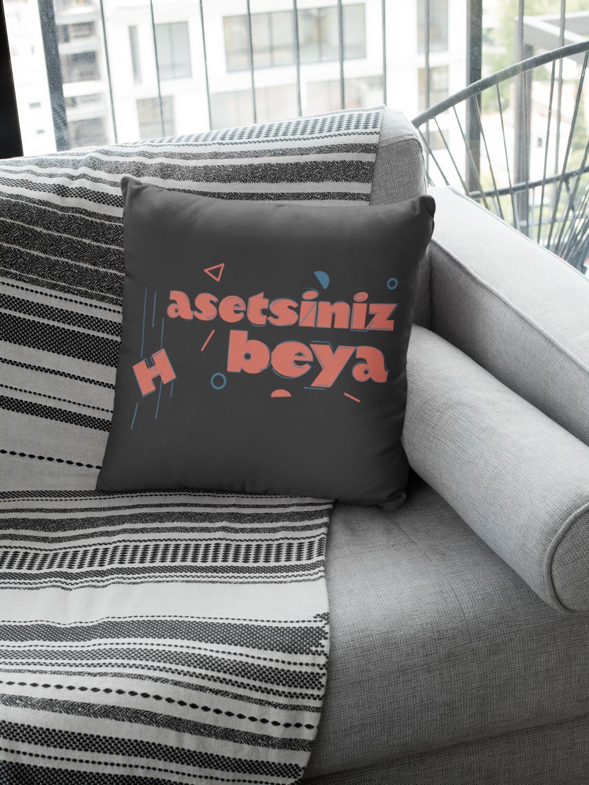 Asetsiniz Beya (Kare Yastık)