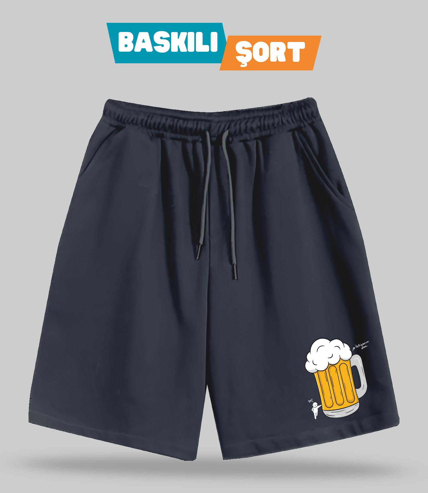 İhtiyacım Olan Bira (Baskılı Erkek Şort)