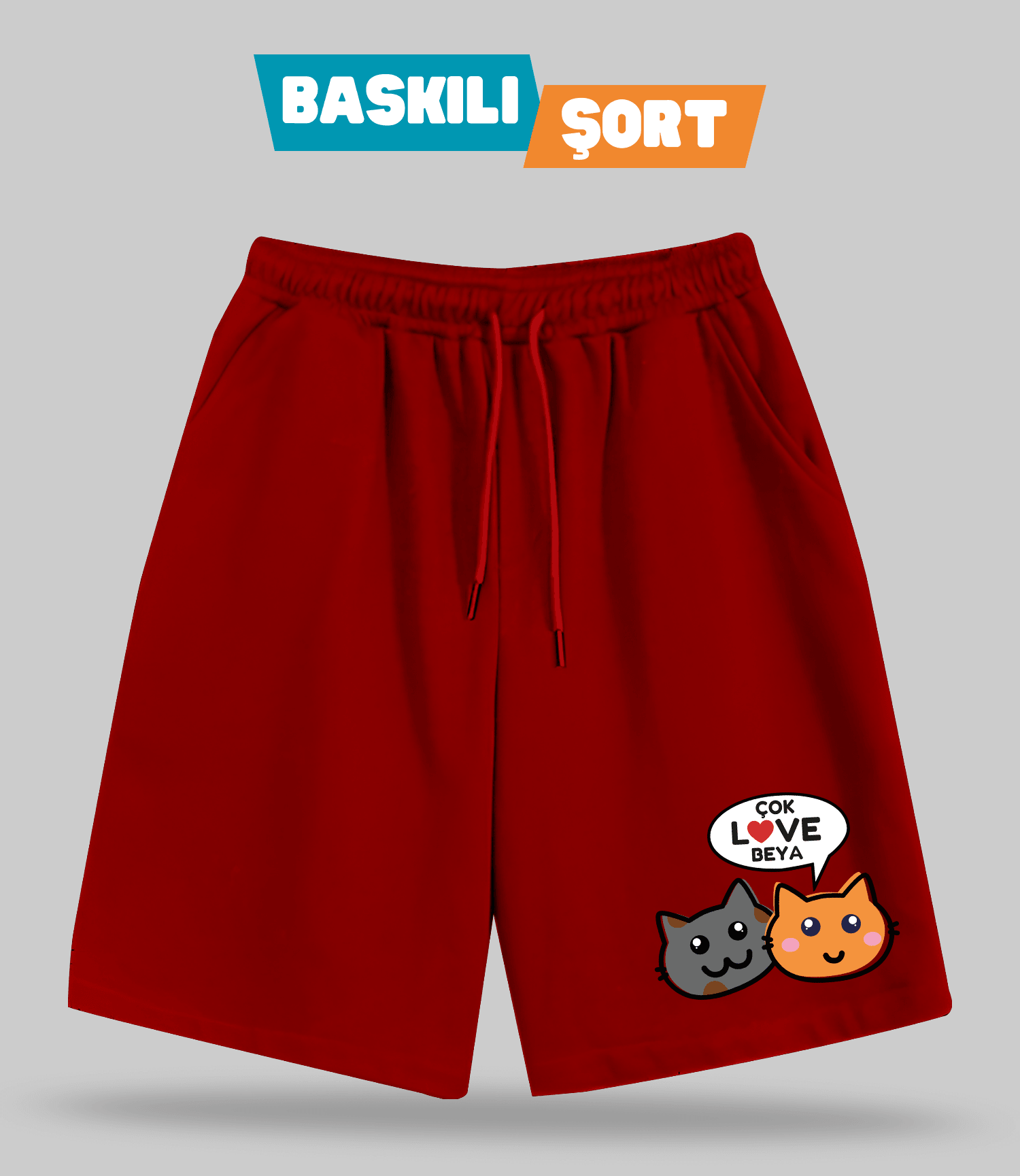 Çok Love Beya (Baskılı Erkek Şort)