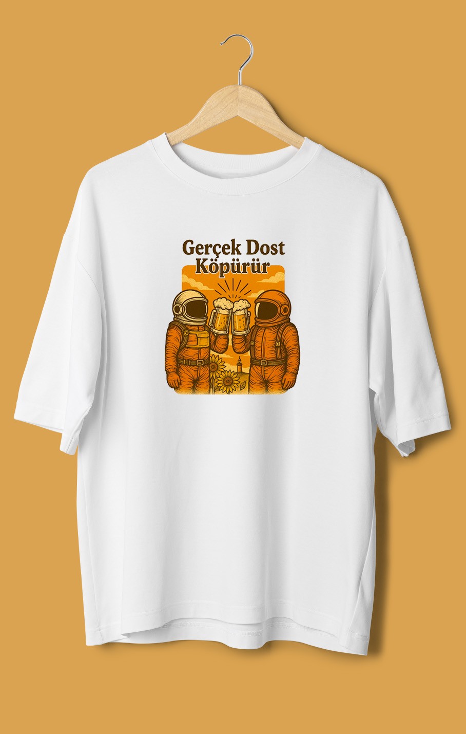 Gerçek Dost Köpürür (Orijinal Oversize Tişört)