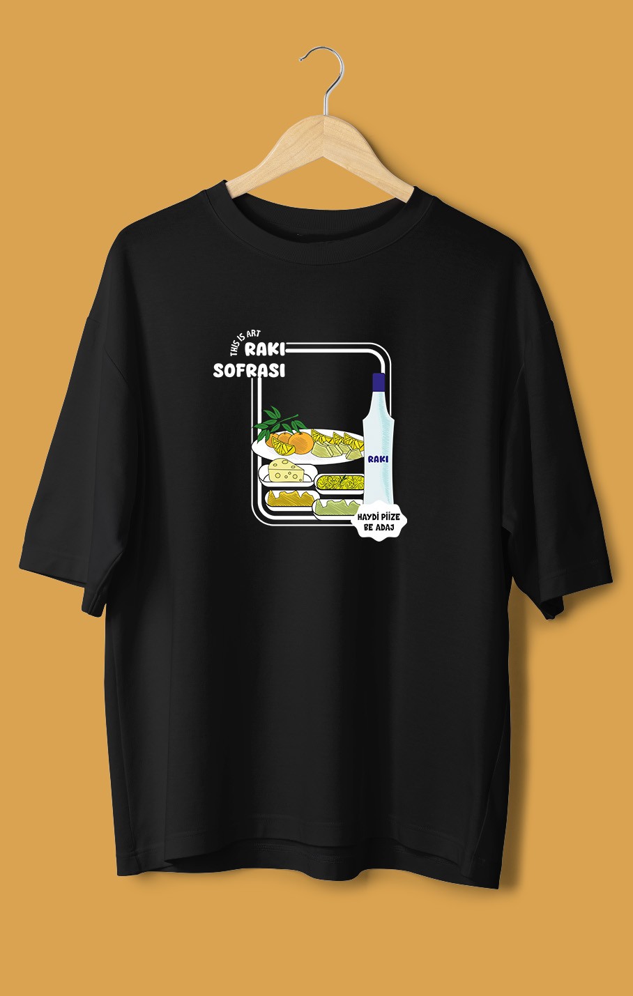 Rakı Sofrası (Orijinal Oversize Tişört)