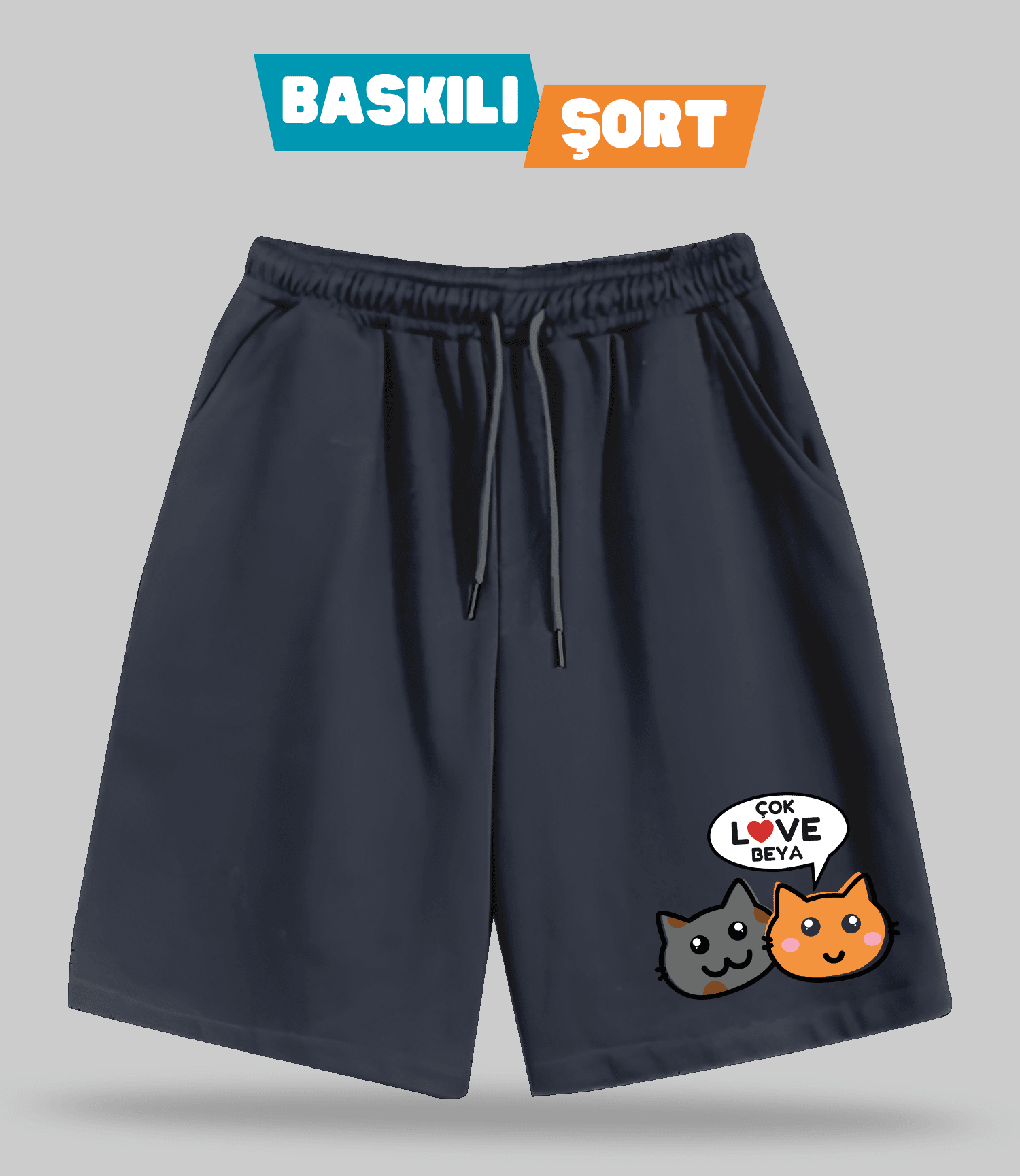 Çok Love Beya (Baskılı Erkek Şort)