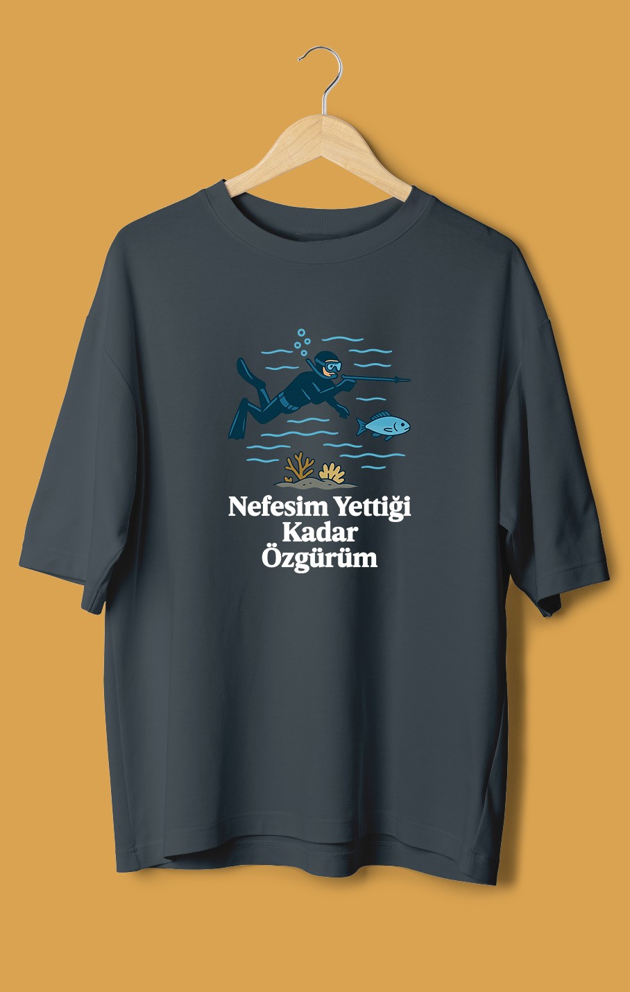 Nefesim Yettiği Kadar Özgürüm (Orijinal Oversize Tişört)