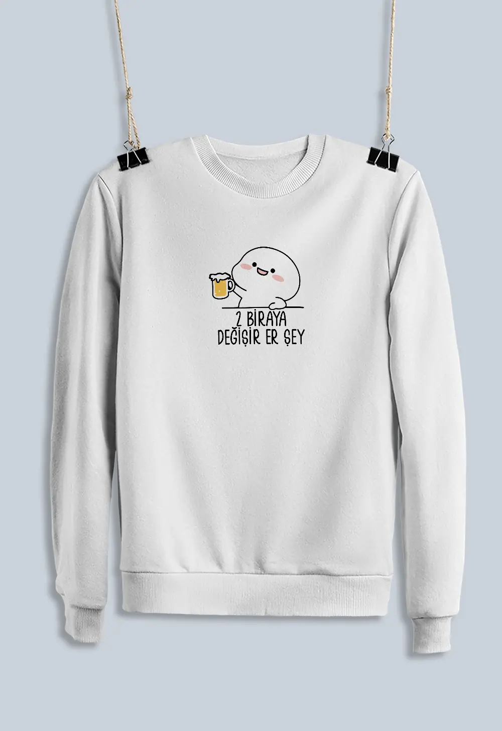 Unisex Sweatshirt - Biraya Değişir Er Şey