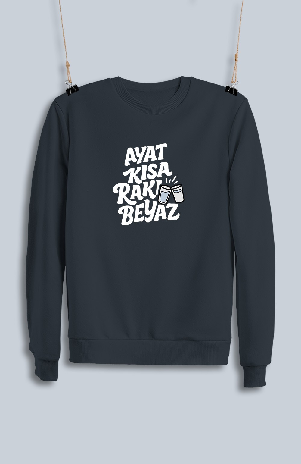 Ayat Kısa Rakı Beyaz (Sweatshirt)