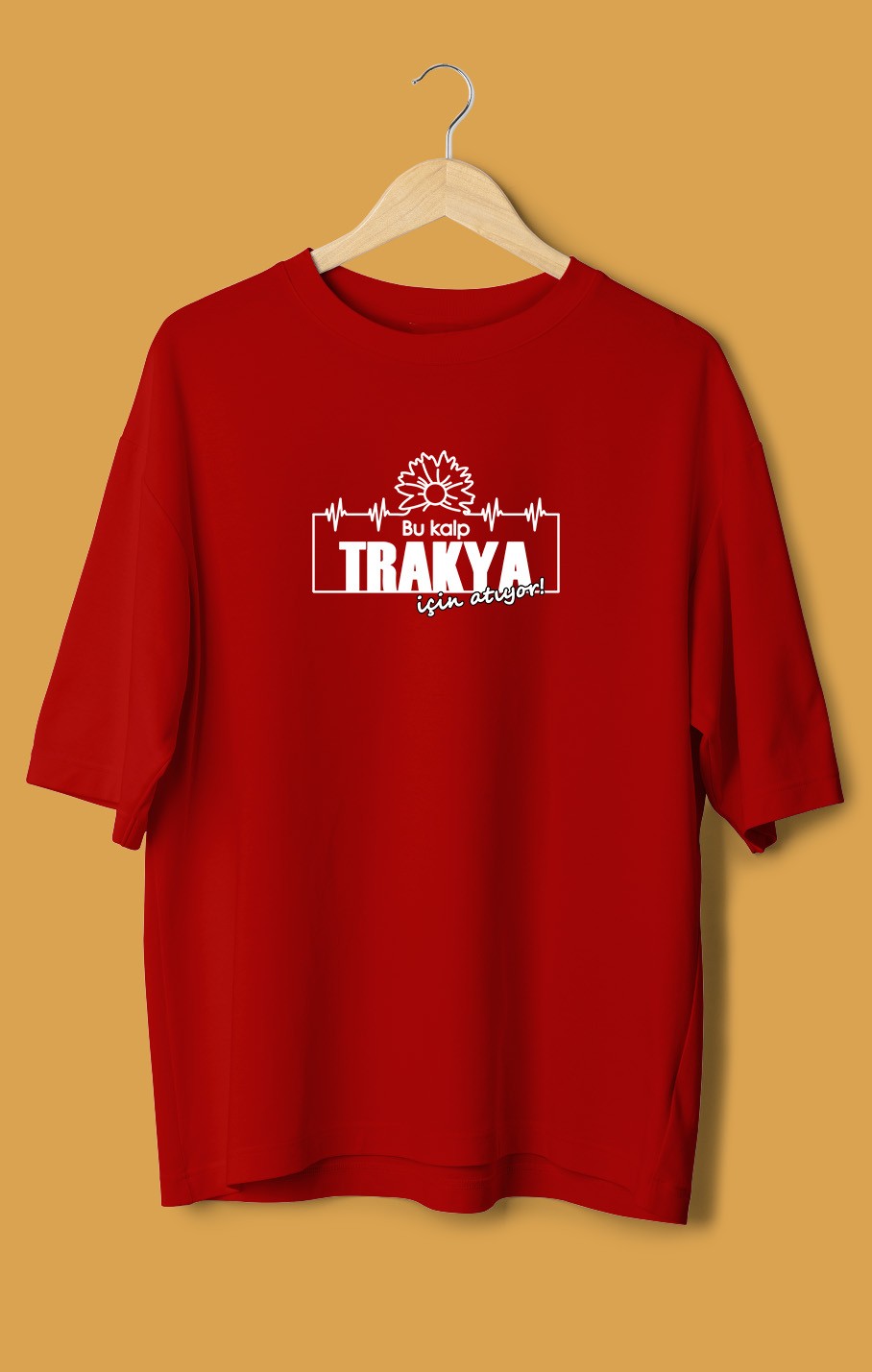 Bu Kalp Trakya İçin Atıyor (Orijinal Oversize Tişört)