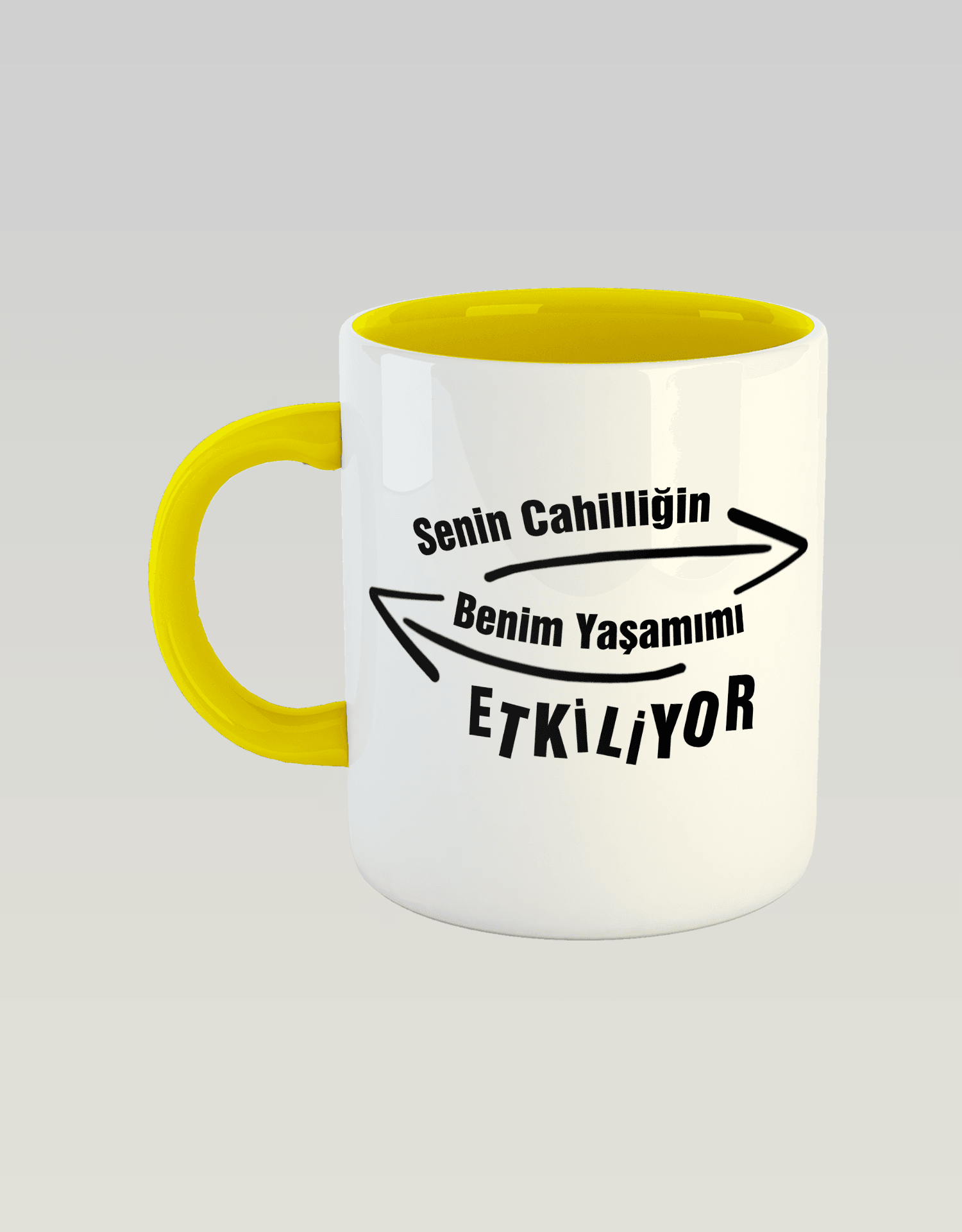 Senin Cahilliğin Benim Yaşamımı Etkiliyor (Porselen Kupa)