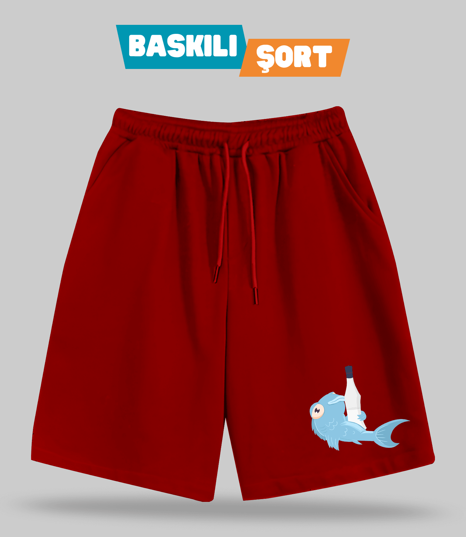 Rakı Balık 2 (Baskılı Erkek Şort)