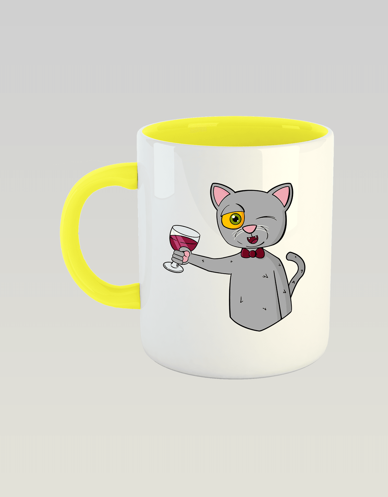Şarapçı Kedi (Porselen Kupa)