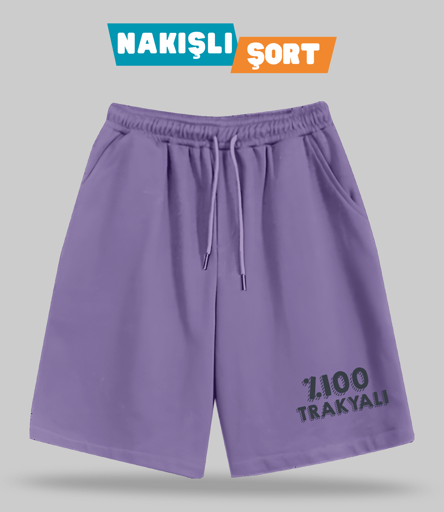 %100 Trakyalı (Nakışlı Erkek Şort)