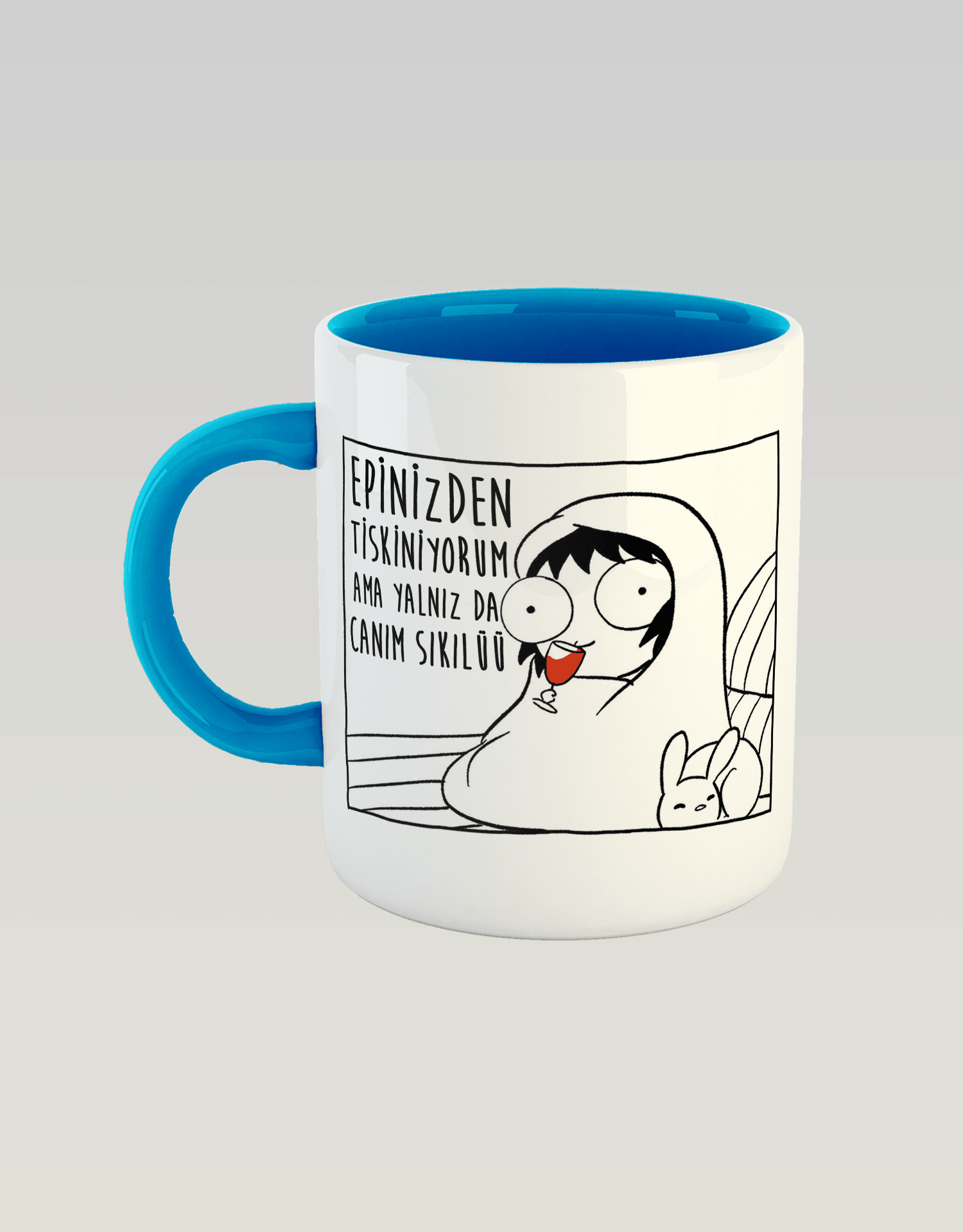 Epinizden Tiskiniyorum Ama Yalnız Da Canım Sıkılüü (Porselen Kupa)
