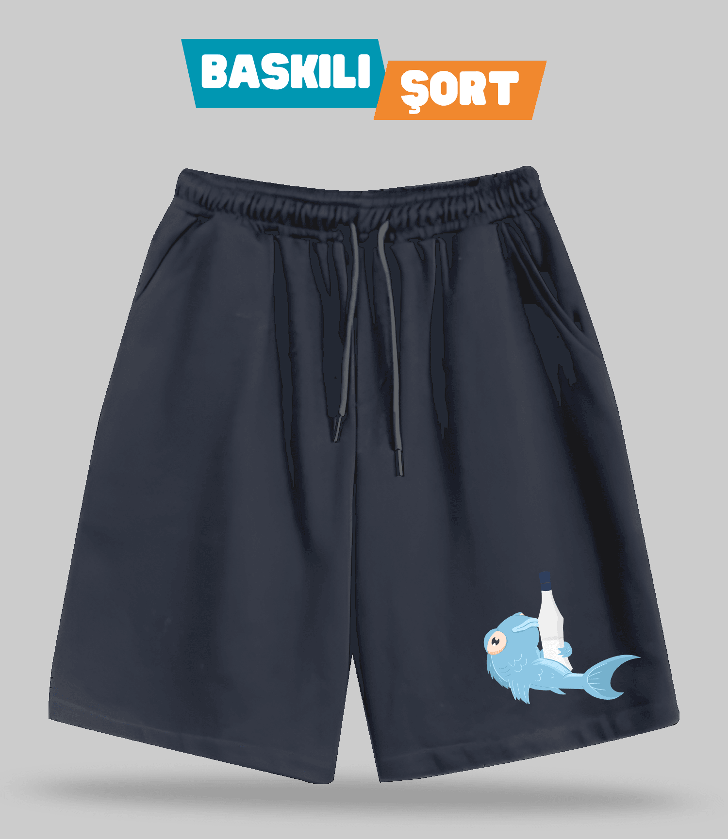 Rakı Balık 2 (Baskılı Erkek Şort)