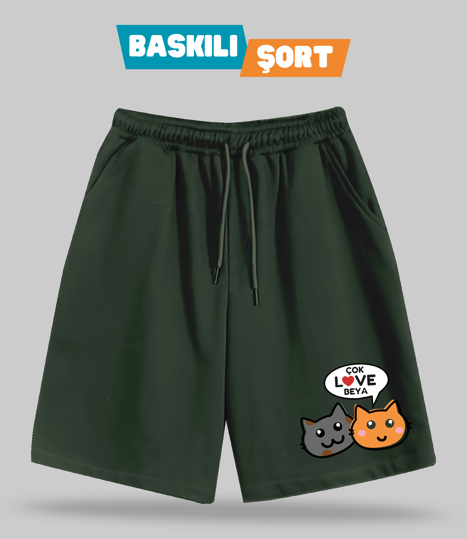 Çok Love Beya (Baskılı Erkek Şort)