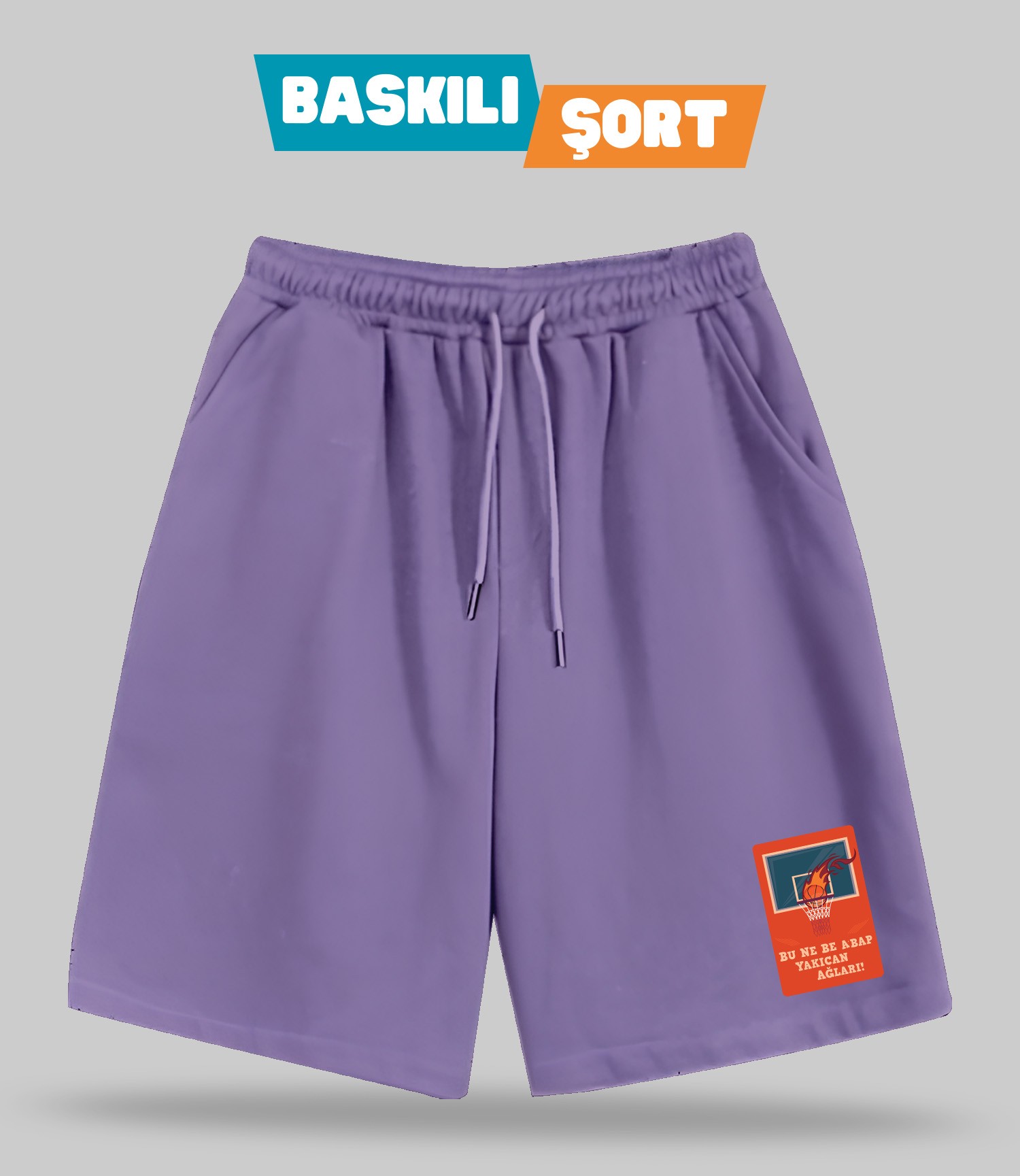 Bu Ne Be Abab Yakıcan Ağları! (Baskılı Erkek Şort)