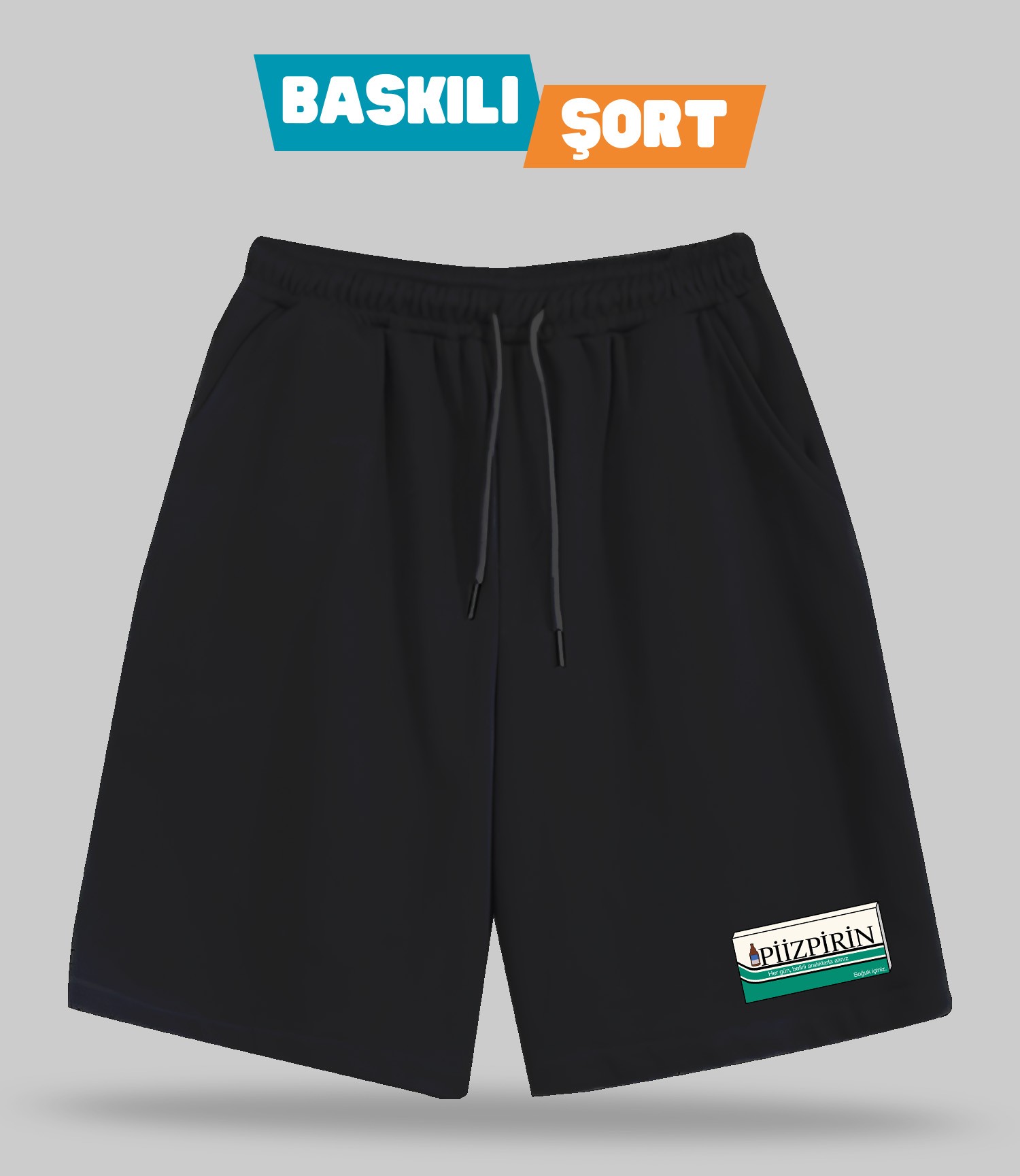 Piizpirin (Baskılı Erkek Şort)