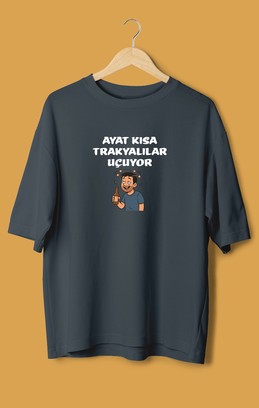 Ayat Kısa Trakyalılar Uçuyor (Orijinal Oversize Tişört)