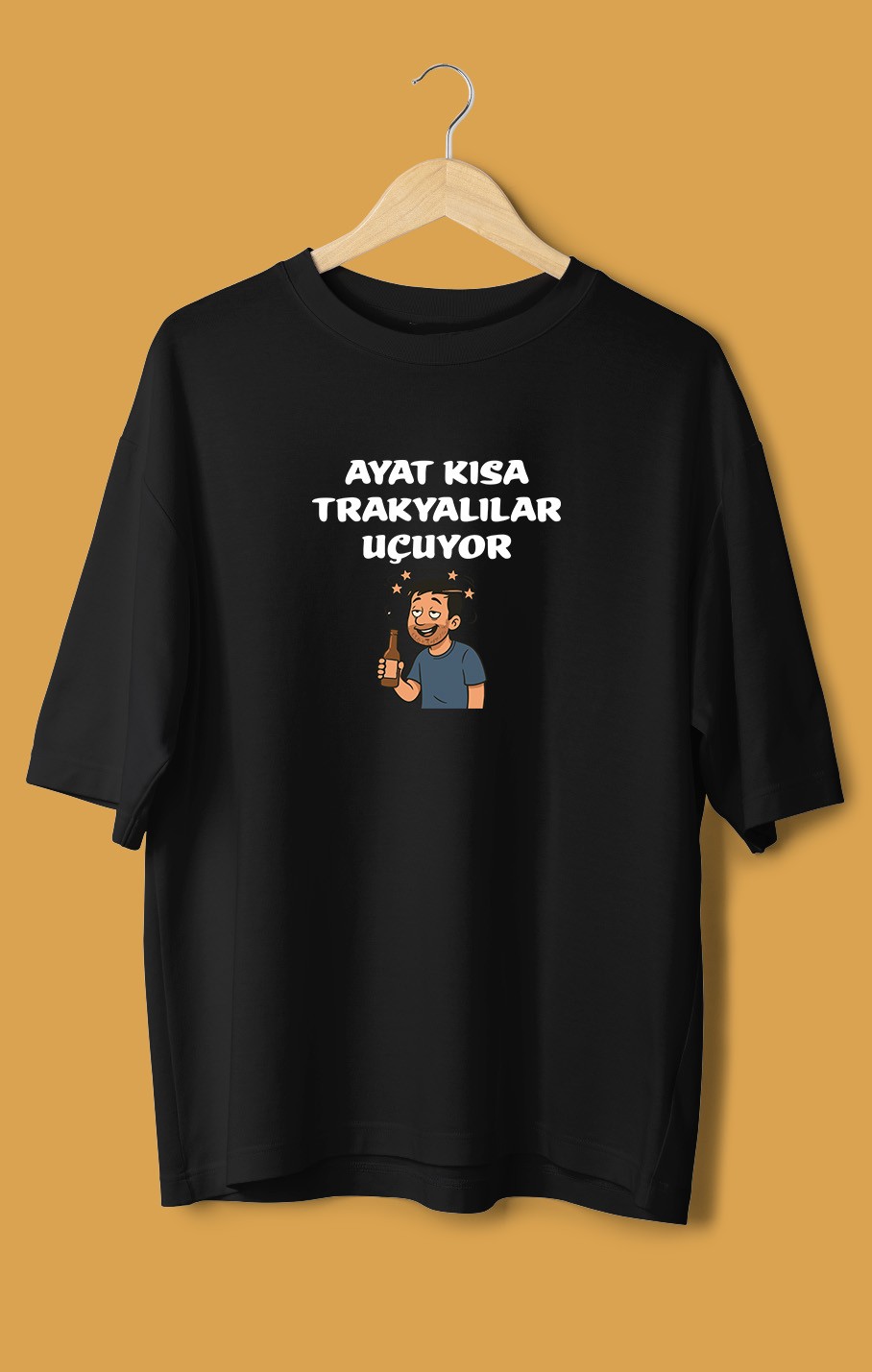 Ayat Kısa Trakyalılar Uçuyor (Orijinal Oversize Tişört)