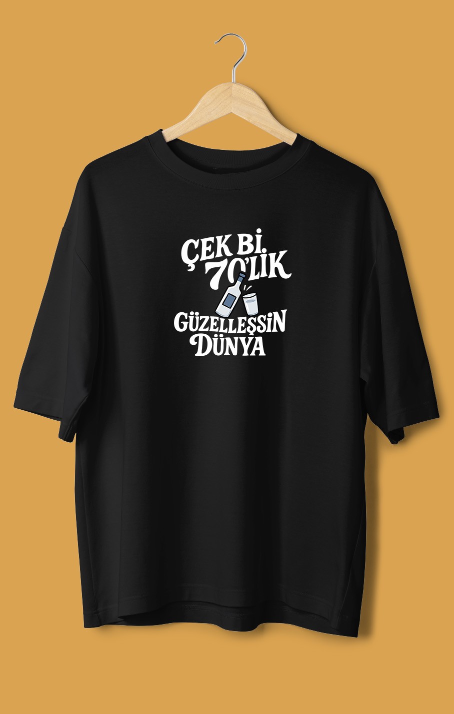 Çek Bi 70'Lik Güzelleşsin Dünya (Orijinal Oversize Tişört)