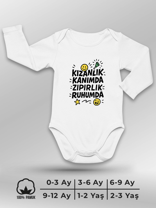 Kızanlık Kanımda Zıpırlık Ruhumda (Uzun Kollu Zıbın)