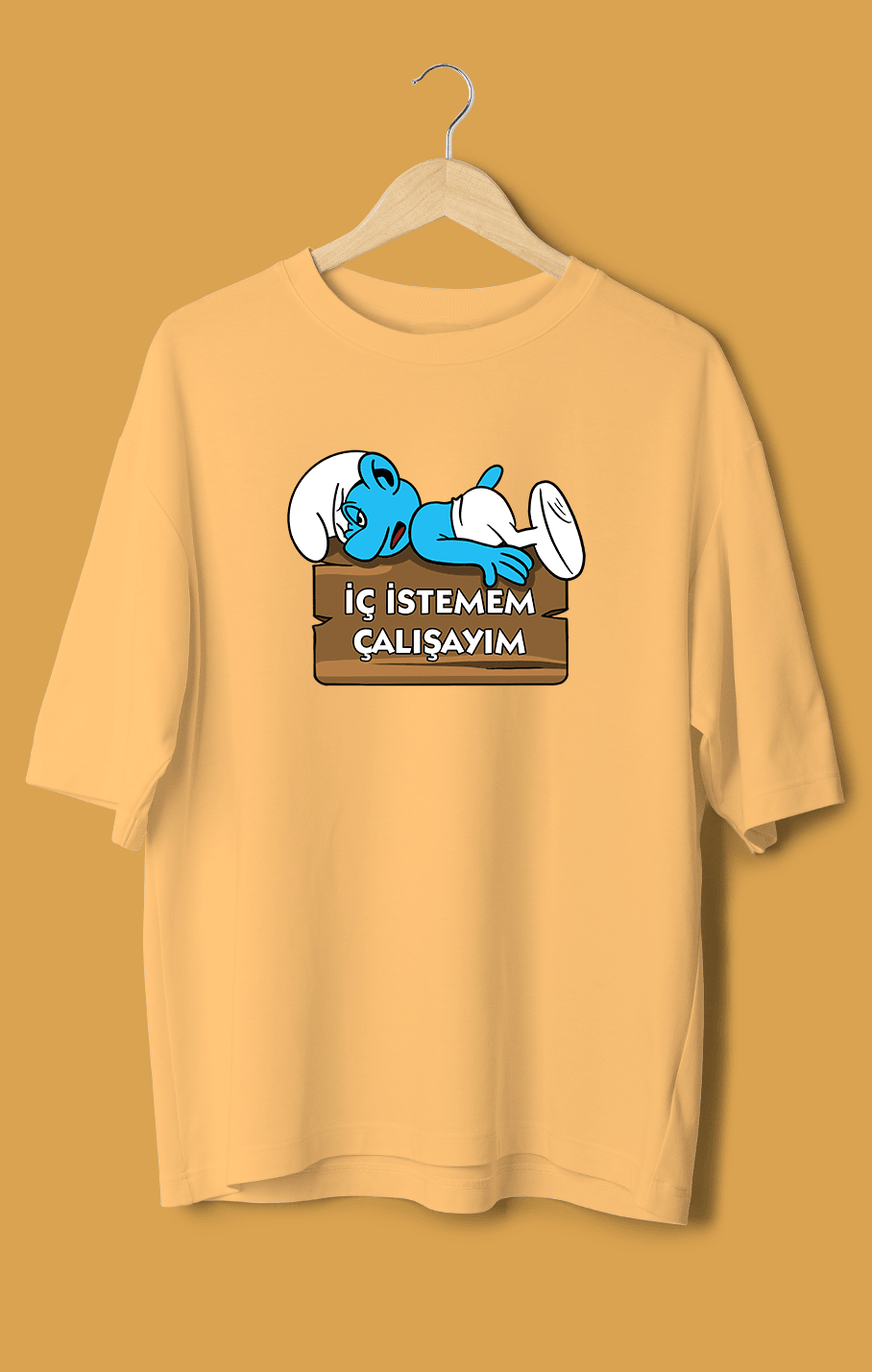 İç İstemem Çalışayım Şirin (Orijinal Oversize Tişört)