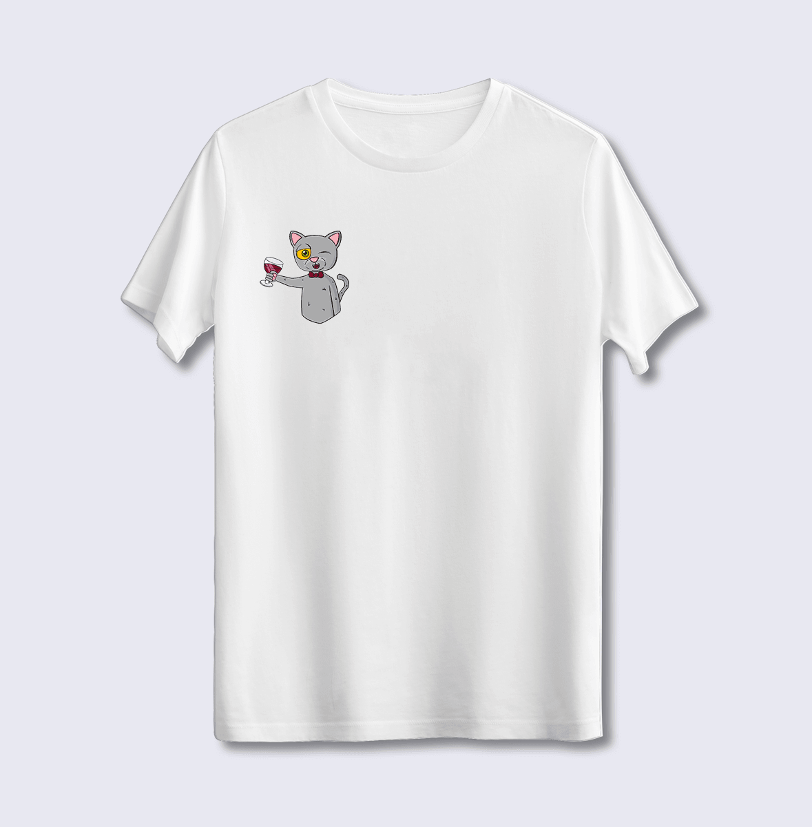 Şarapçı Kedi (Üniseks Tişört)