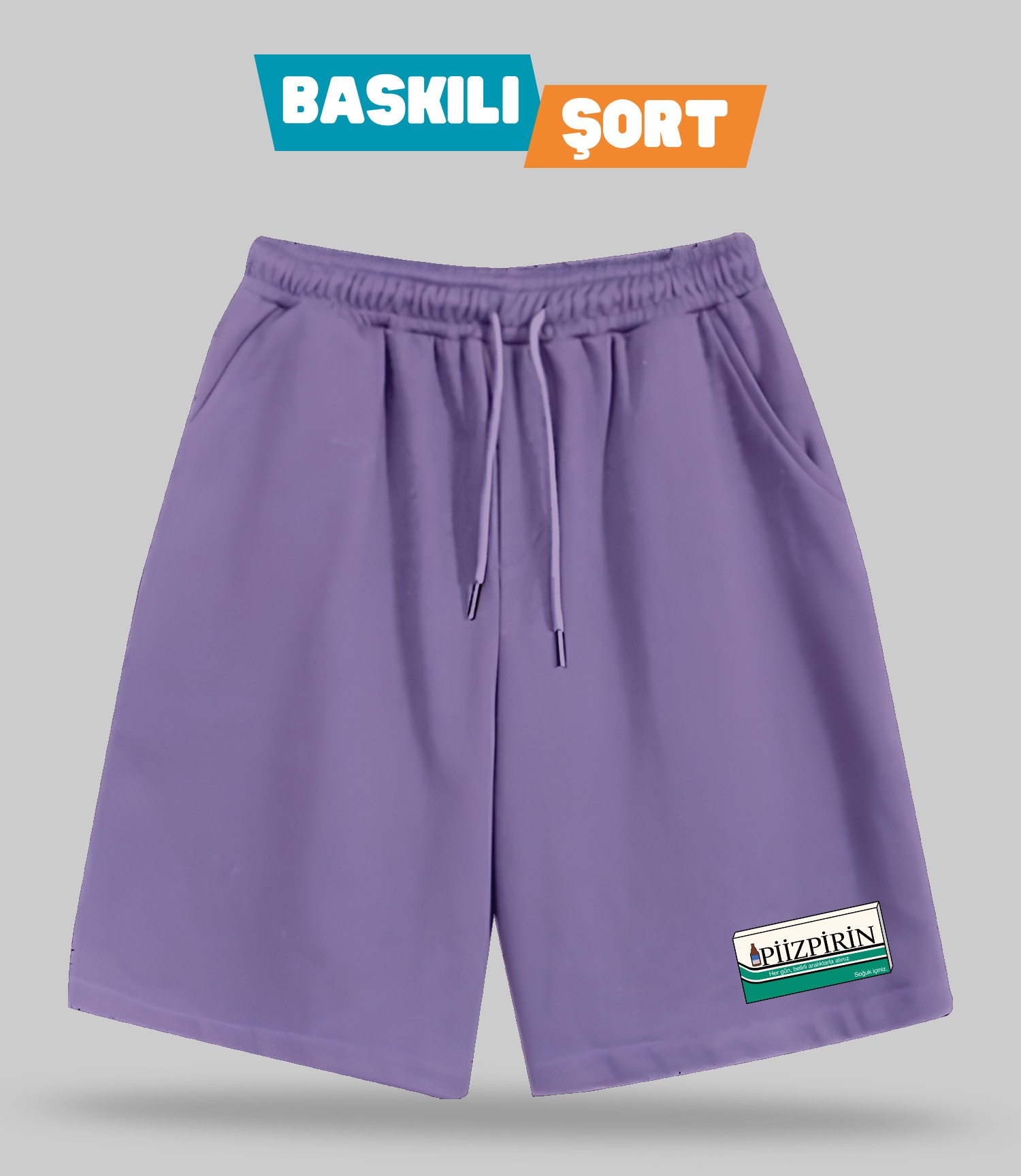 Piizpirin (Baskılı Erkek Şort)
