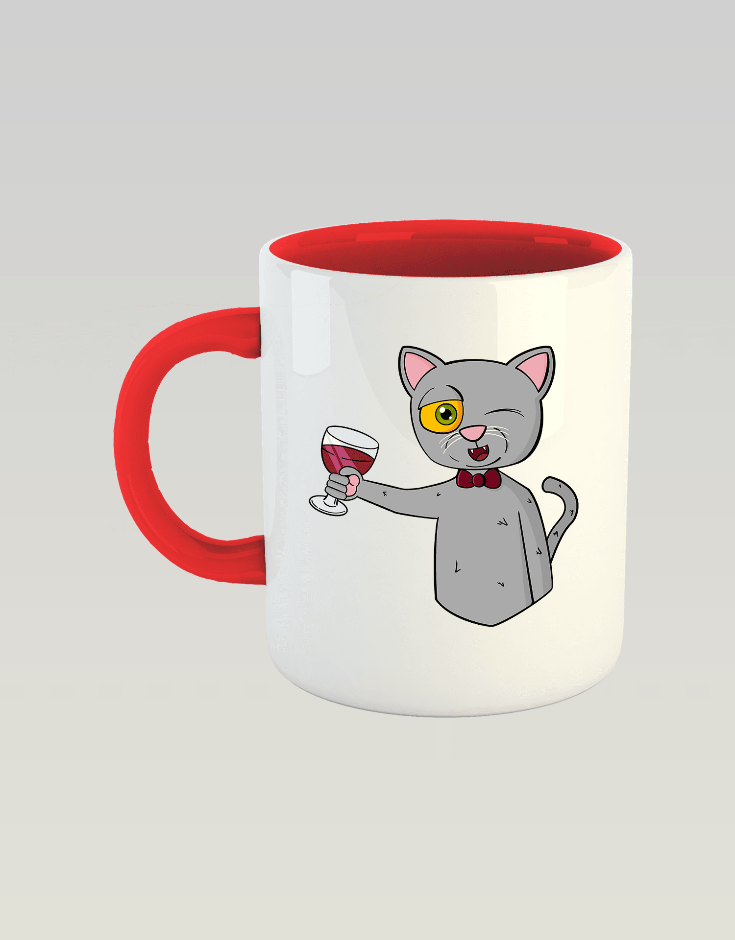 Şarapçı Kedi (Porselen Kupa)