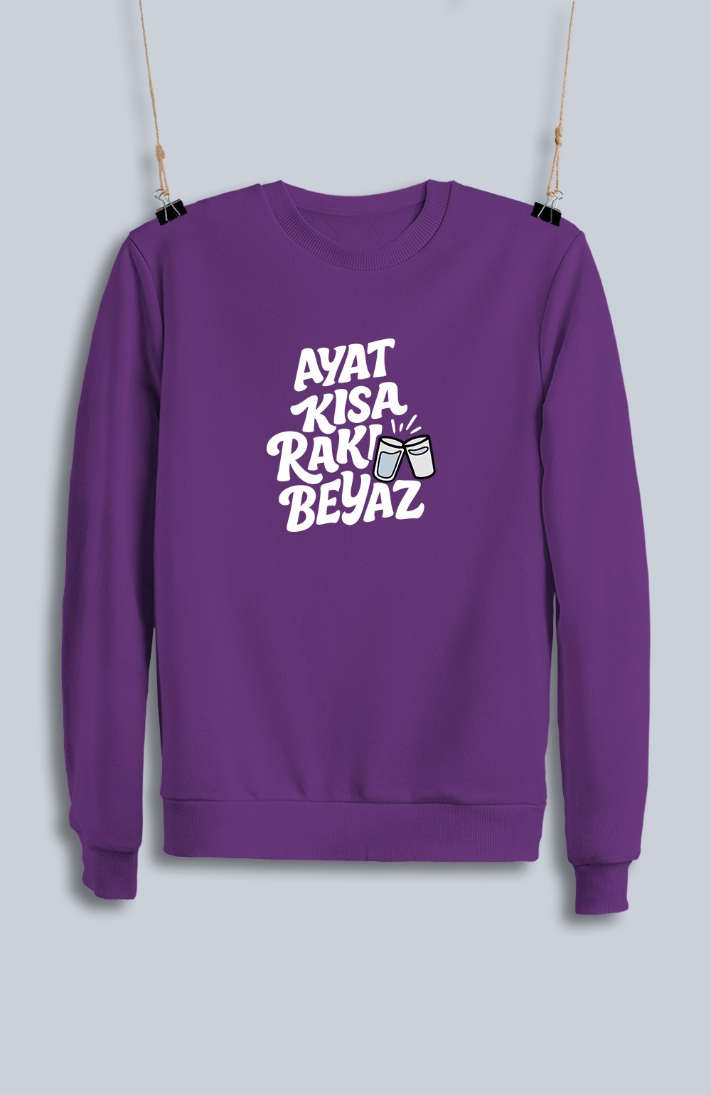 Ayat Kısa Rakı Beyaz (Sweatshirt)