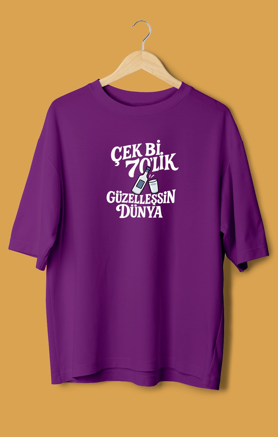 Çek Bi 70'Lik Güzelleşsin Dünya (Orijinal Oversize Tişört)