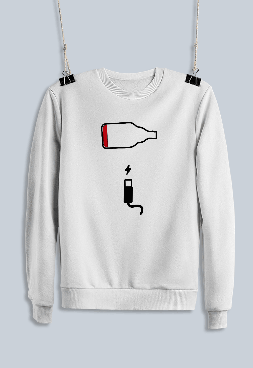 17) Bira Şarj Tasarımı (Sweatshirt)
