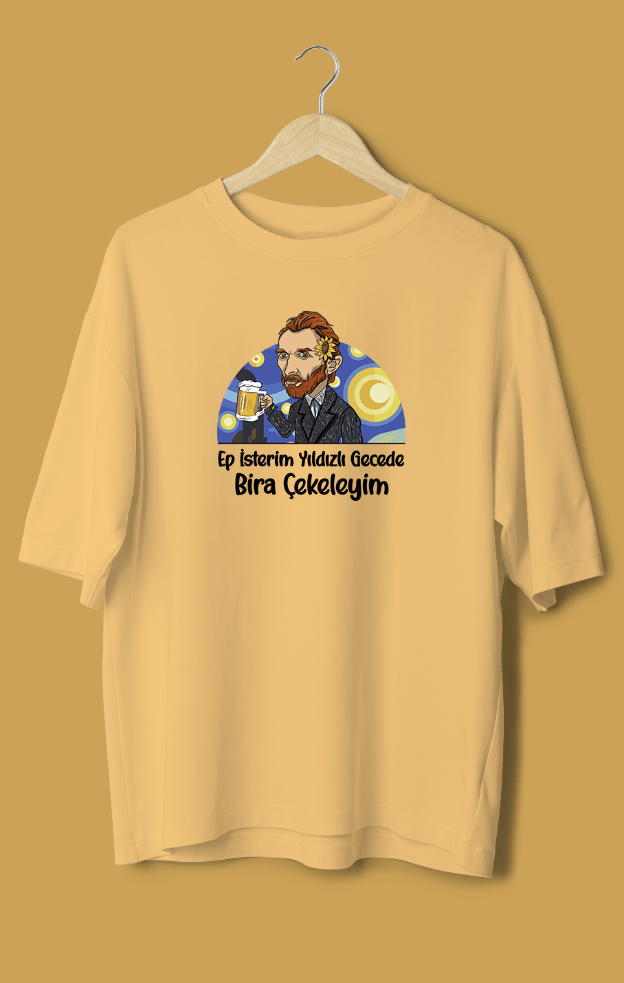 Van Gogh Yıldızlı Gece (Orijinal Oversize Tişört)