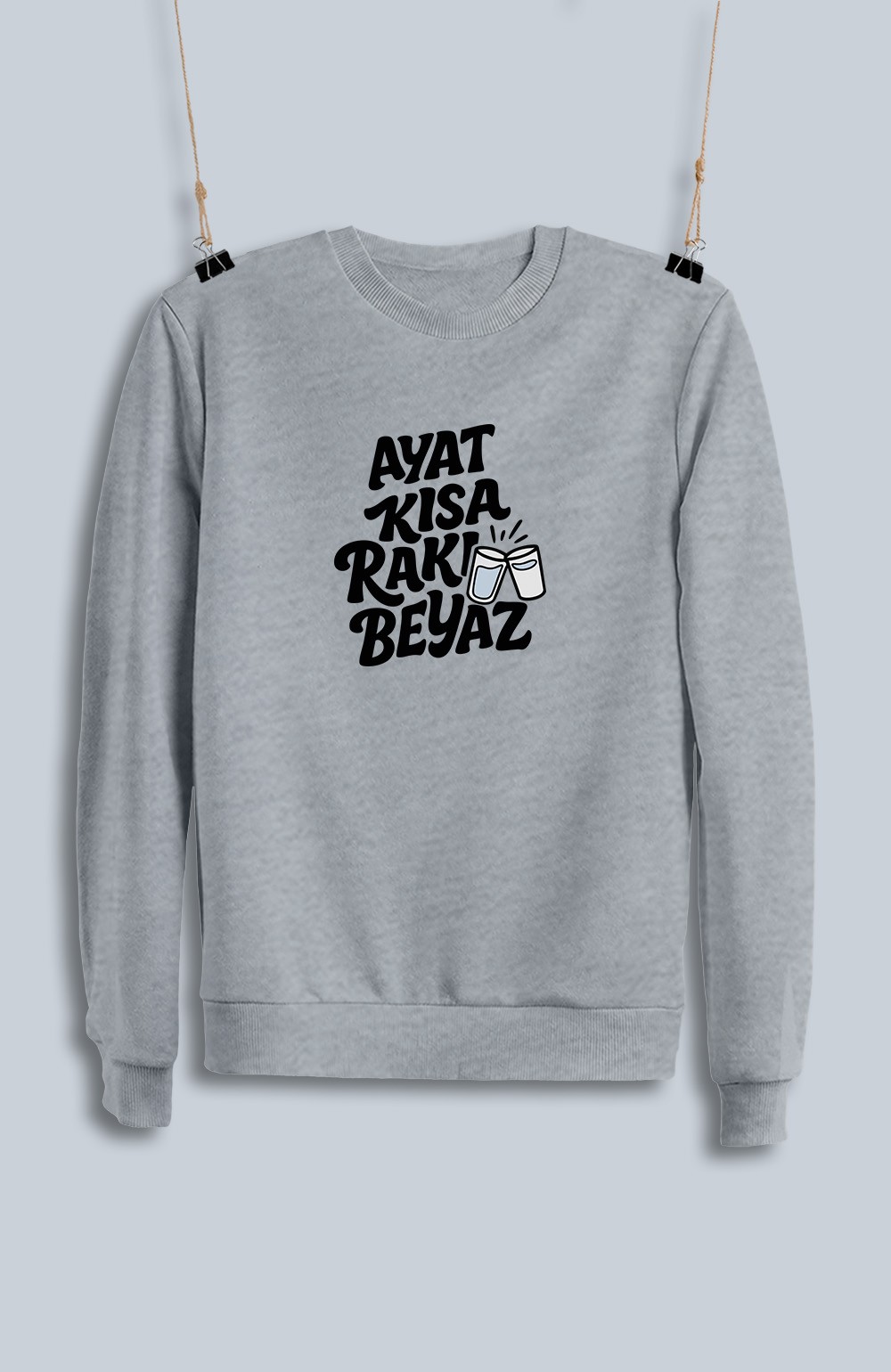 Ayat Kısa Rakı Beyaz (Sweatshirt)